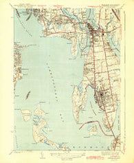 Bristol Rhode Island Historical topographic map, 1:31680 scale, 7.5 X 7.5 Minute, Year 1943