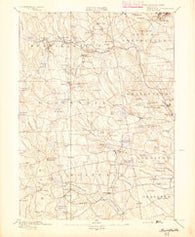 Burrillville Rhode Island Historical topographic map, 1:62500 scale, 15 X 15 Minute, Year 1894