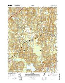 Carolina Rhode Island Current topographic map, 1:24000 scale, 7.5 X 7.5 Minute, Year 2015