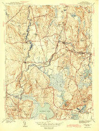 Carolina Rhode Island Historical topographic map, 1:31680 scale, 7.5 X 7.5 Minute, Year 1943