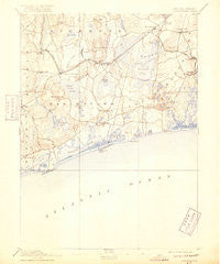 Charlestown Rhode Island Historical topographic map, 1:62500 scale, 15 X 15 Minute, Year 1889