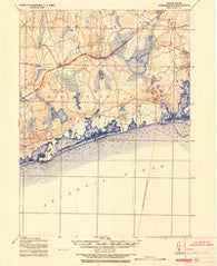 Charlestown Rhode Island Historical topographic map, 1:62500 scale, 15 X 15 Minute, Year 1921
