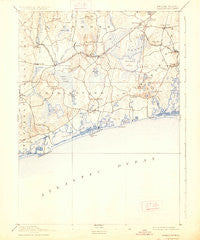 Charlestown Rhode Island Historical topographic map, 1:62500 scale, 15 X 15 Minute, Year 1889