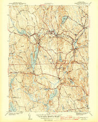 Chepachet Rhode Island Historical topographic map, 1:31680 scale, 7.5 X 7.5 Minute, Year 1943