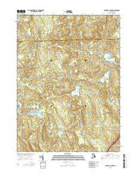 Coventry Center Rhode Island Current topographic map, 1:24000 scale, 7.5 X 7.5 Minute, Year 2015
