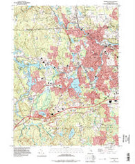 Crompton Rhode Island Historical topographic map, 1:24000 scale, 7.5 X 7.5 Minute, Year 1995