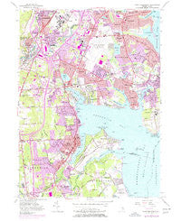 East Greenwich Rhode Island Historical topographic map, 1:24000 scale, 7.5 X 7.5 Minute, Year 1957