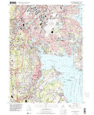 East Greenwich Rhode Island Historical topographic map, 1:24000 scale, 7.5 X 7.5 Minute, Year 1996