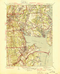 East Greenwich Rhode Island Historical topographic map, 1:31680 scale, 7.5 X 7.5 Minute, Year 1944