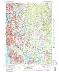 East Providence Rhode Island Historical topographic map, 1:24000 scale, 7.5 X 7.5 Minute, Year 1971