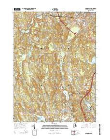 Georgiaville Rhode Island Current topographic map, 1:24000 scale, 7.5 X 7.5 Minute, Year 2015