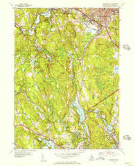 Georgiaville Rhode Island Historical topographic map, 1:24000 scale, 7.5 X 7.5 Minute, Year 1954