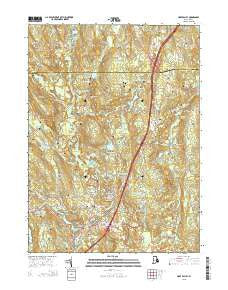 Hope Valley Rhode Island Current topographic map, 1:24000 scale, 7.5 X 7.5 Minute, Year 2015
