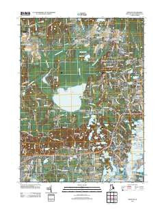 Kingston Rhode Island Historical topographic map, 1:24000 scale, 7.5 X 7.5 Minute, Year 2012
