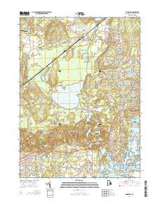 Kingston Rhode Island Current topographic map, 1:24000 scale, 7.5 X 7.5 Minute, Year 2015