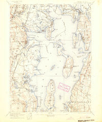 Narragansett Bay Rhode Island Historical topographic map, 1:62500 scale, 15 X 15 Minute, Year 1892