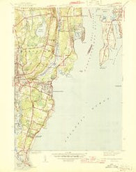 Narragansett Pier Rhode Island Historical topographic map, 1:31680 scale, 7.5 X 7.5 Minute, Year 1944