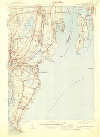 Narragansett Pier Rhode Island Historical topographic map, 1:31680 scale, 7.5 X 7.5 Minute, Year 1944