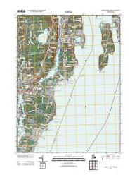 Narragansett Pier Rhode Island Historical topographic map, 1:24000 scale, 7.5 X 7.5 Minute, Year 2012