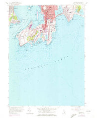 Newport Rhode Island Historical topographic map, 1:24000 scale, 7.5 X 7.5 Minute, Year 1957