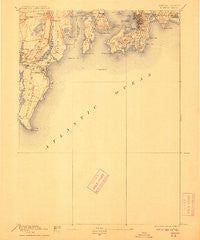 Newport Rhode Island Historical topographic map, 1:62500 scale, 15 X 15 Minute, Year 1904