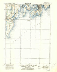 Newport Rhode Island Historical topographic map, 1:62500 scale, 15 X 15 Minute, Year 1935