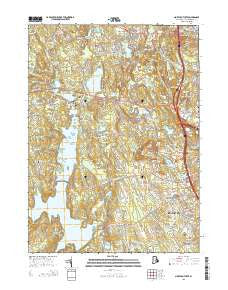 North Scituate Rhode Island Current topographic map, 1:24000 scale, 7.5 X 7.5 Minute, Year 2015