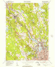 Pawtucket Rhode Island Historical topographic map, 1:24000 scale, 7.5 X 7.5 Minute, Year 1949