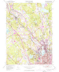 Pawtucket Rhode Island Historical topographic map, 1:24000 scale, 7.5 X 7.5 Minute, Year 1949