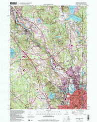 Pawtucket Rhode Island Historical topographic map, 1:24000 scale, 7.5 X 7.5 Minute, Year 1998
