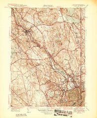 Pawtucket Rhode Island Historical topographic map, 1:31680 scale, 7.5 X 7.5 Minute, Year 1944