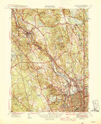 Pawtucket Rhode Island Historical topographic map, 1:31680 scale, 7.5 X 7.5 Minute, Year 1944