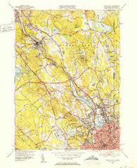 Pawtucket Rhode Island Historical topographic map, 1:31680 scale, 7.5 X 7.5 Minute, Year 1949