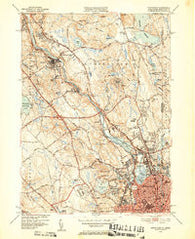 Pawtucket Rhode Island Historical topographic map, 1:31680 scale, 7.5 X 7.5 Minute, Year 1949
