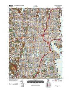 Providence Rhode Island Historical topographic map, 1:24000 scale, 7.5 X 7.5 Minute, Year 2012