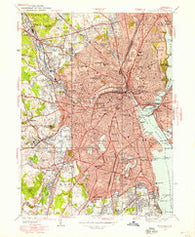 Providence Rhode Island Historical topographic map, 1:24000 scale, 7.5 X 7.5 Minute, Year 1935