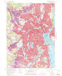 Providence Rhode Island Historical topographic map, 1:24000 scale, 7.5 X 7.5 Minute, Year 1957