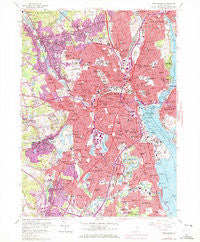 Providence Rhode Island Historical topographic map, 1:24000 scale, 7.5 X 7.5 Minute, Year 1957