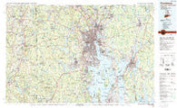 Providence Rhode Island Historical topographic map, 1:100000 scale, 30 X 60 Minute, Year 1984