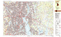 Providence Rhode Island Historical topographic map, 1:25000 scale, 7.5 X 15 Minute, Year 1987