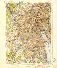 Providence Rhode Island Historical topographic map, 1:31680 scale, 7.5 X 7.5 Minute, Year 1939