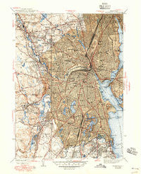 Providence Rhode Island Historical topographic map, 1:31680 scale, 7.5 X 7.5 Minute, Year 1939