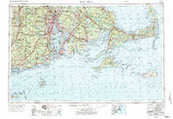 Providence Rhode Island Historical topographic map, 1:250000 scale, 1 X 2 Degree, Year 1947