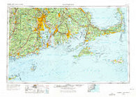 Providence Rhode Island Historical topographic map, 1:250000 scale, 1 X 2 Degree, Year 1947