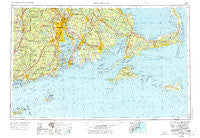 Providence Rhode Island Historical topographic map, 1:250000 scale, 1 X 2 Degree, Year 1947