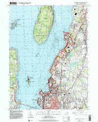 Prudence Island Rhode Island Historical topographic map, 1:24000 scale, 7.5 X 7.5 Minute, Year 1996
