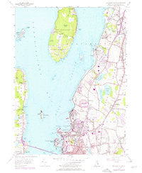 Prudence Island Rhode Island Historical topographic map, 1:24000 scale, 7.5 X 7.5 Minute, Year 1955