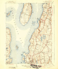 Prudence Island Rhode Island Historical topographic map, 1:31680 scale, 7.5 X 7.5 Minute, Year 1942