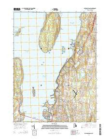 Prudence Island Rhode Island Current topographic map, 1:24000 scale, 7.5 X 7.5 Minute, Year 2015