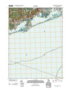 Quonochontaug Rhode Island Historical topographic map, 1:24000 scale, 7.5 X 7.5 Minute, Year 2012